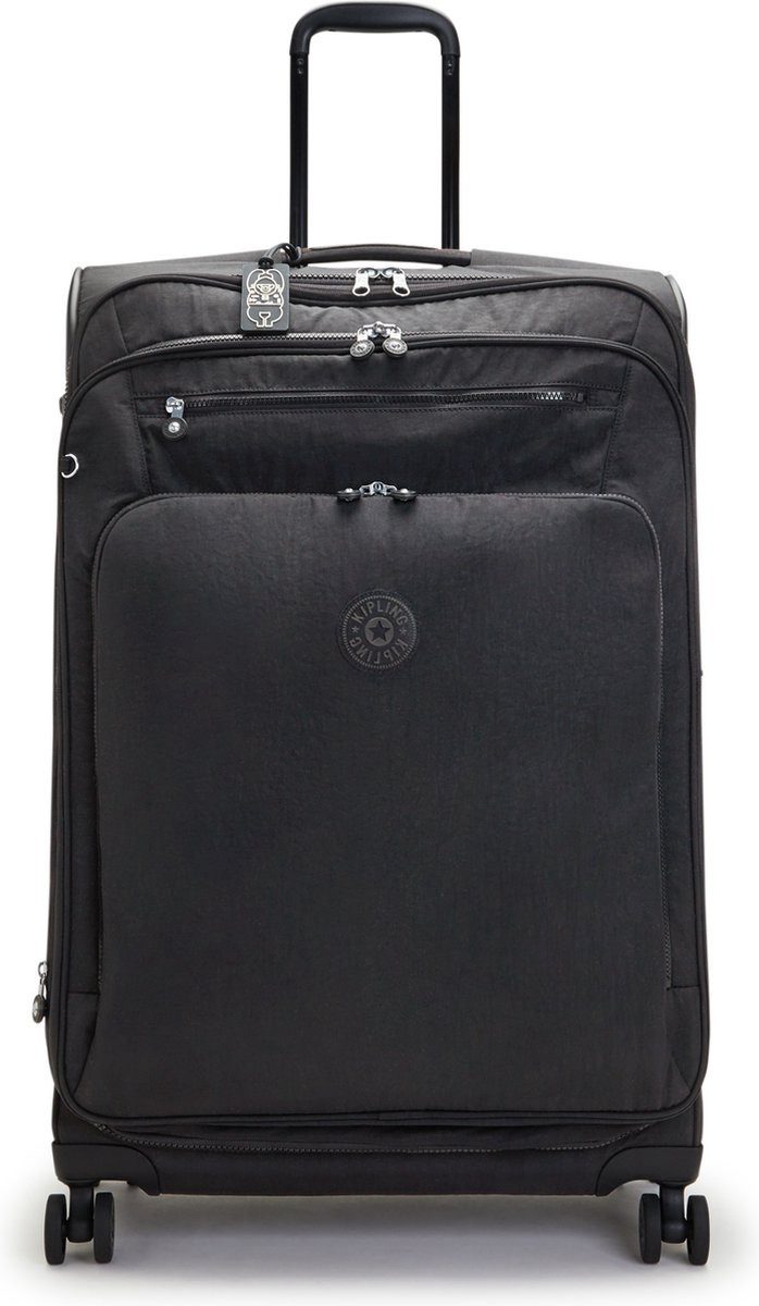 KIPLING Trolley NEW YOURI SPIN L Reiskoffer Black Noir, 4 Rollen, mit Laptopfach