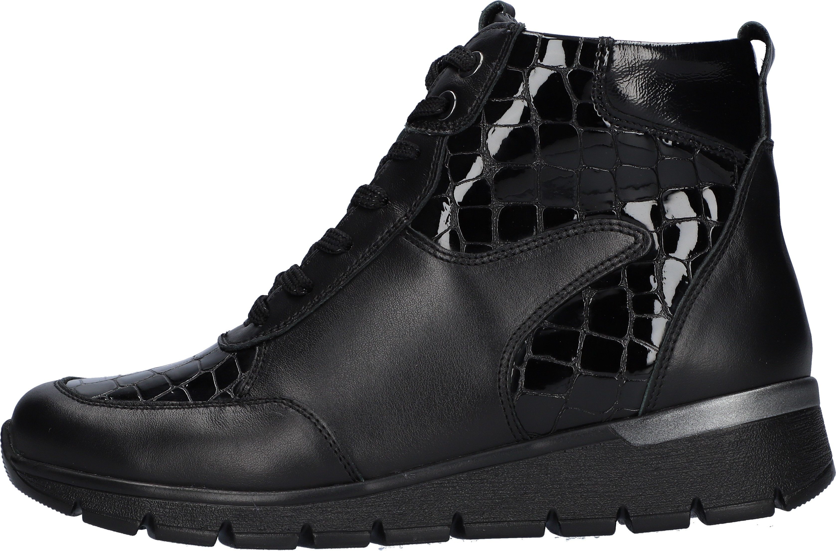 Waldläufer K-RAMONA Schnürboots, Stiefelette, Bequemschuh mit Innenreißverschluss, K-Weite