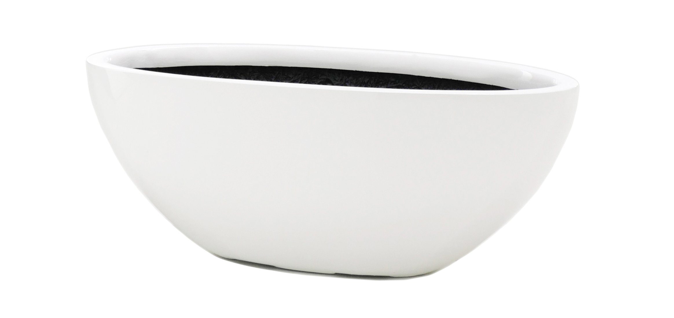 Flingora Jardiniere Dalia, Fiberglas - Indoor & Outdoor - Weiß - 40 x 20 x 15 cm