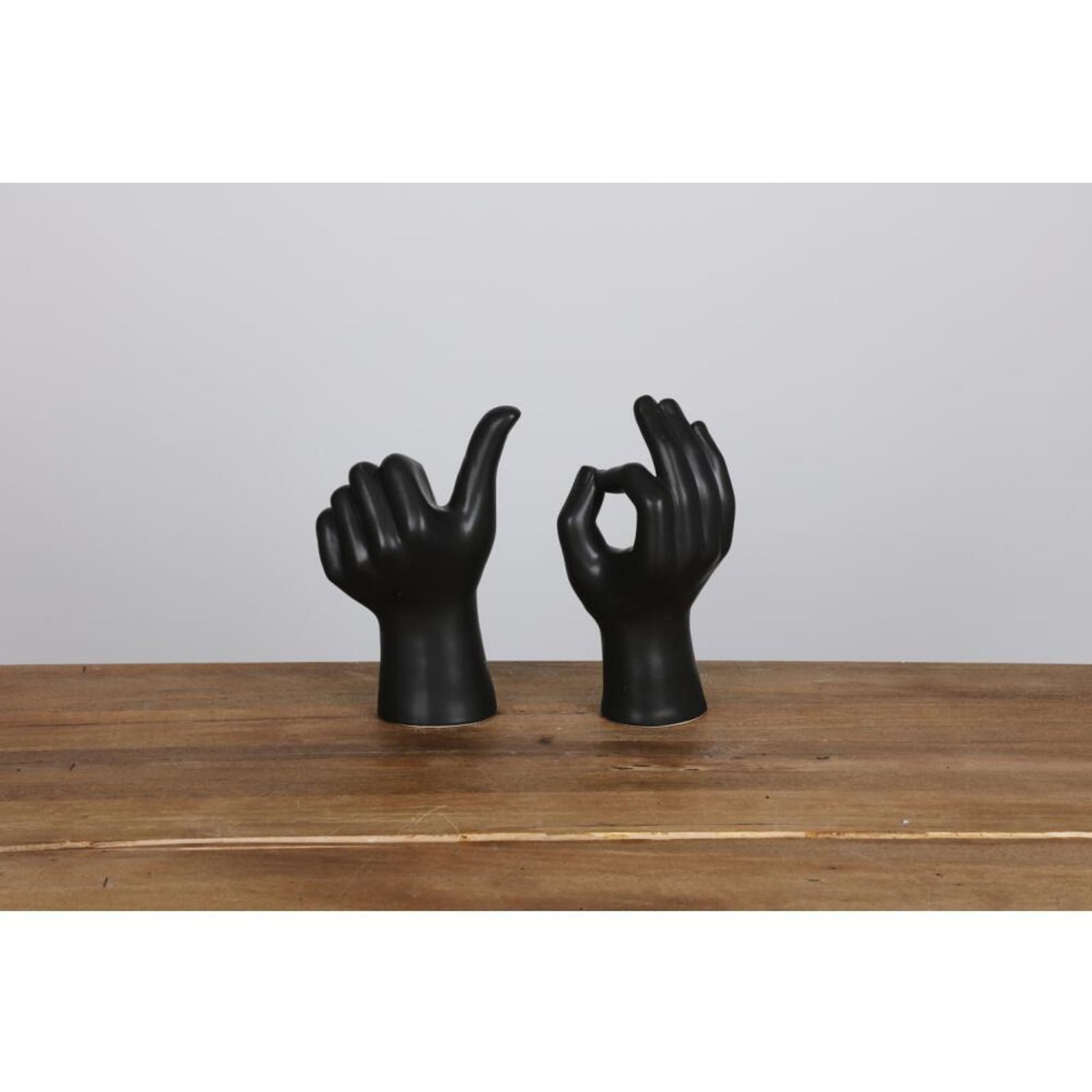 BURI Dekofigur BURI Figuren Hand Weiß Schwarz Keramik Dekoration Haushalt Regal Tisch