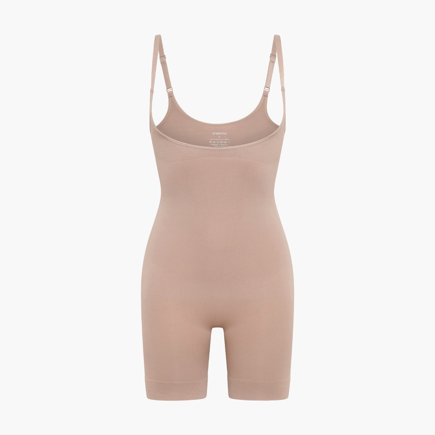 Creamy Fabrics Miederbody Bodysuit Sculpting Shapewear mit offener Brust-Beige-S (1-tlg) Figurformend