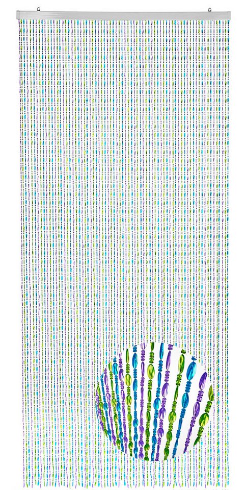 Kobolo Türvorhang Vorhang Insektenschutz RAINBOW 100x230 cm Kunststoff bunt, Türgardine (1 St), Ösen, 80 Stränge