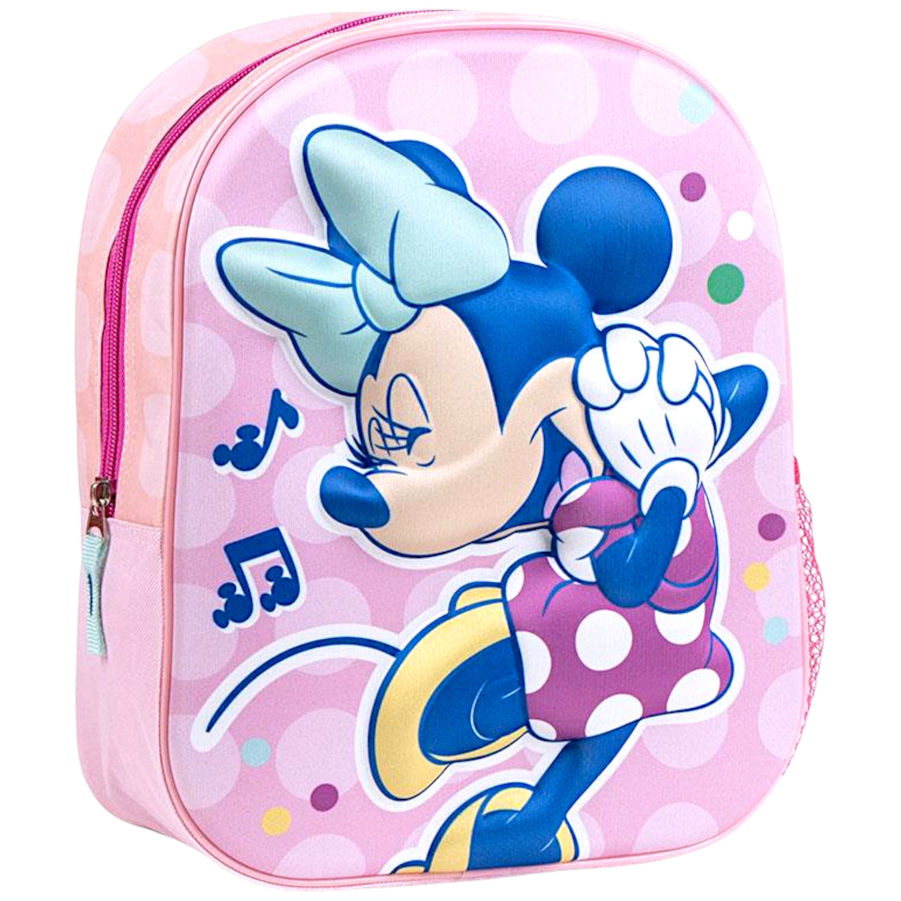 Disney Minnie Mouse Kindergartentasche Minnie Maus, 3D Kinder-Rucksack 31x25x10 cm
