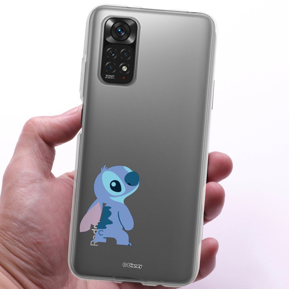 DeinDesign Handyhülle Lilo & Stitch Fanartikel Disney Stitch Smiling, Xiaomi Redmi Note 11 Silikon Hülle Bumper Case Handy Schutzhülle
