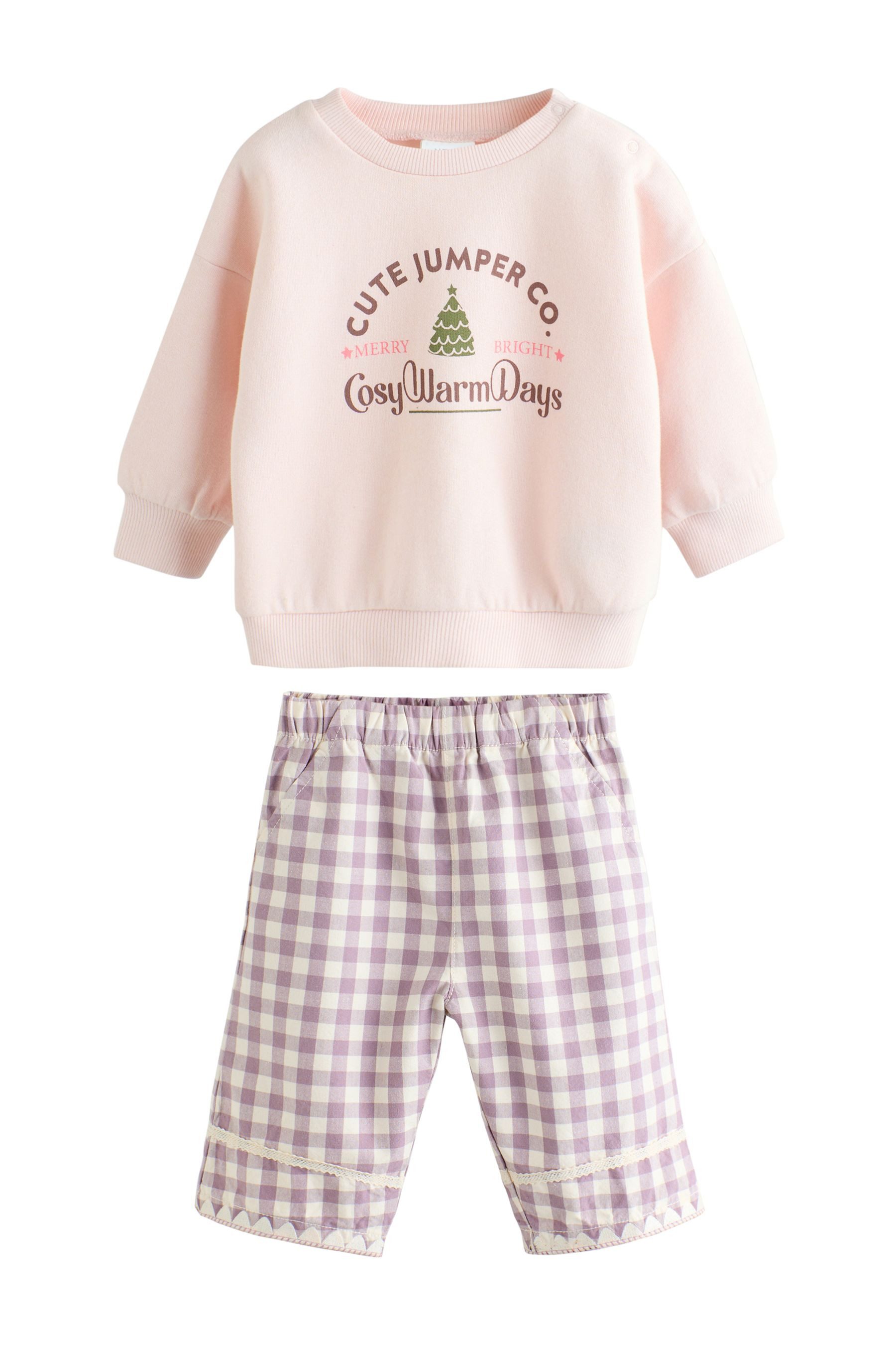 Next Top & Leggings Baby Рождественские und Hose, 2-teiliges Set (2-tlg)