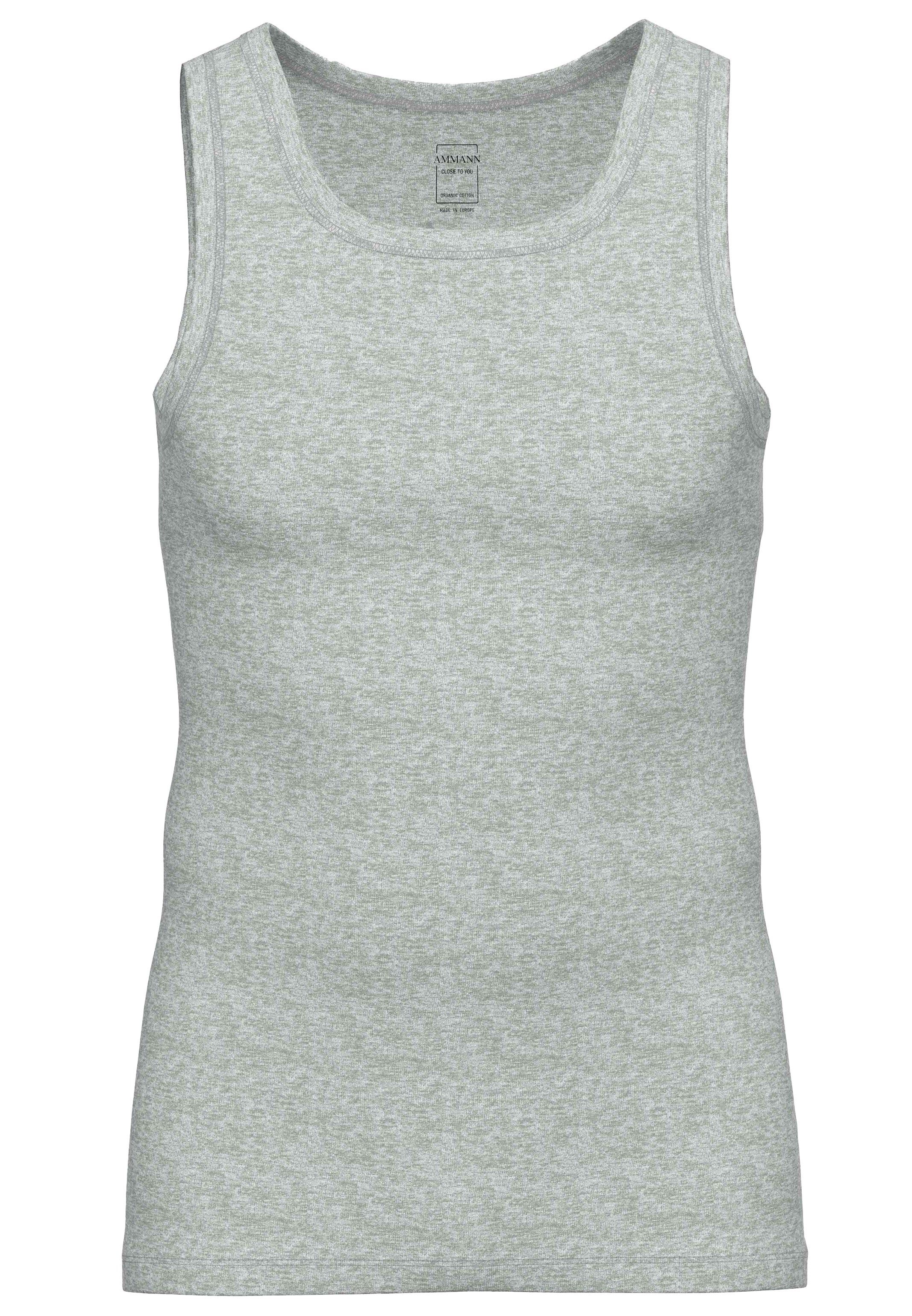Ammann Unterhemd Close Atmungsaktiv Tanktop Unterhemd Melange Cloud - / Material Baumwolle to you - (1-St) - Elastisches