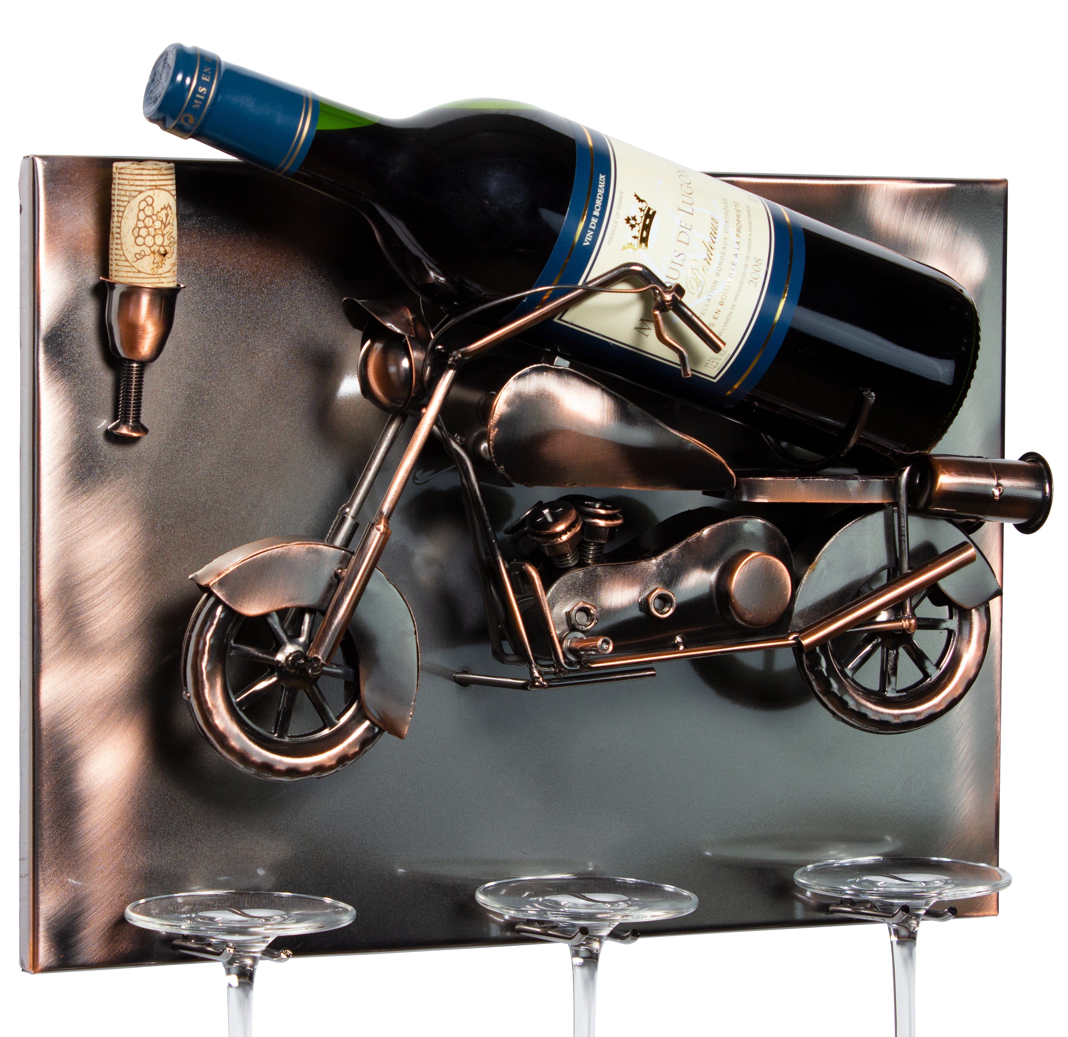 BRUBAKER Weinflaschenhalter Flaschenhalter Wand Motorrad - günstig online kaufen