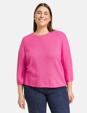 Samoon 3/4 Arm-Pullover 3/4 Arm Pullover aus Struktur-Strick