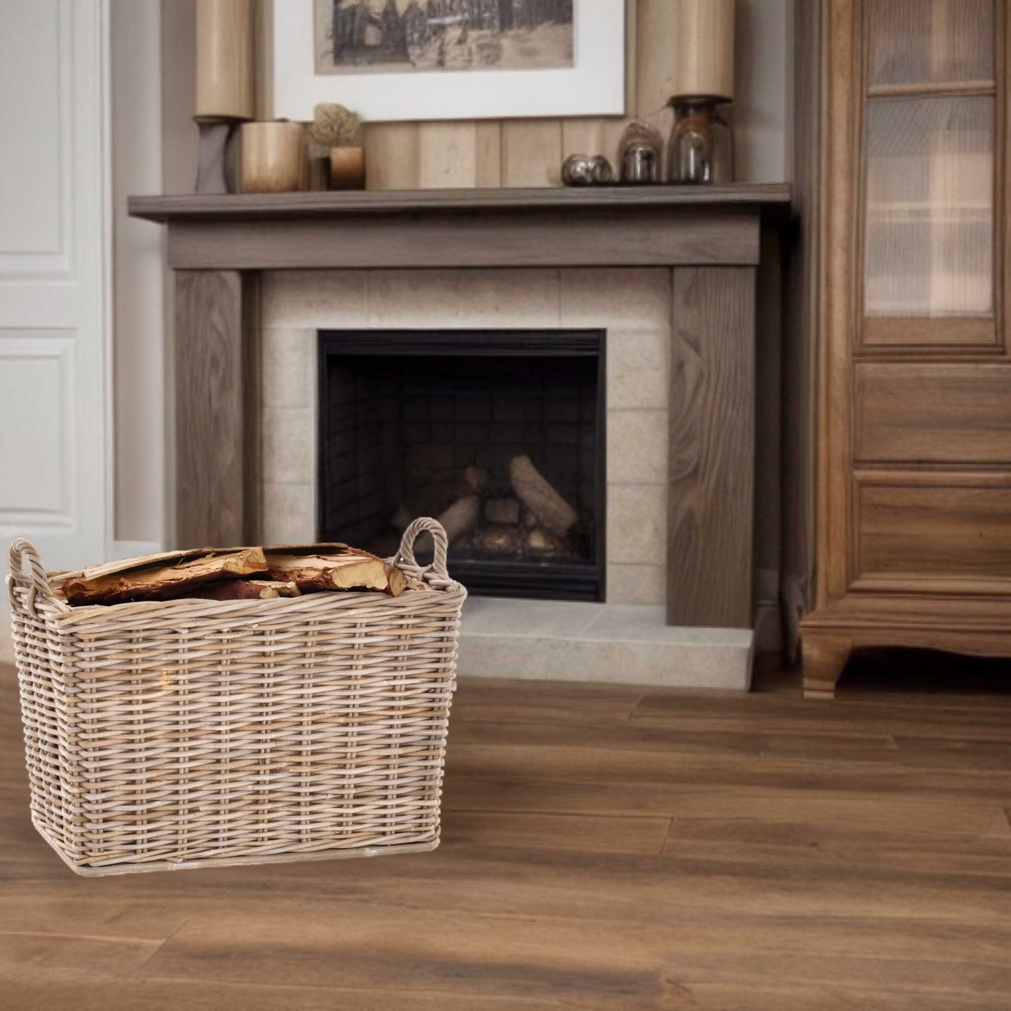 Krines Home Kaminholzkorb Stabiler Kaminholzkorb eingearbeitete günstig online kaufen