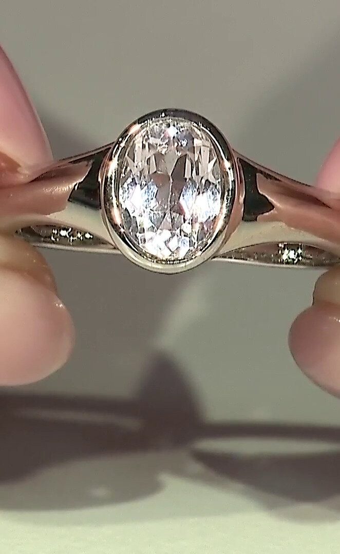 Cavill Solitärring Cavill Kunzit Damenring 1,40 ct Oval 925 Silber Echtschmuck (1-tlg)