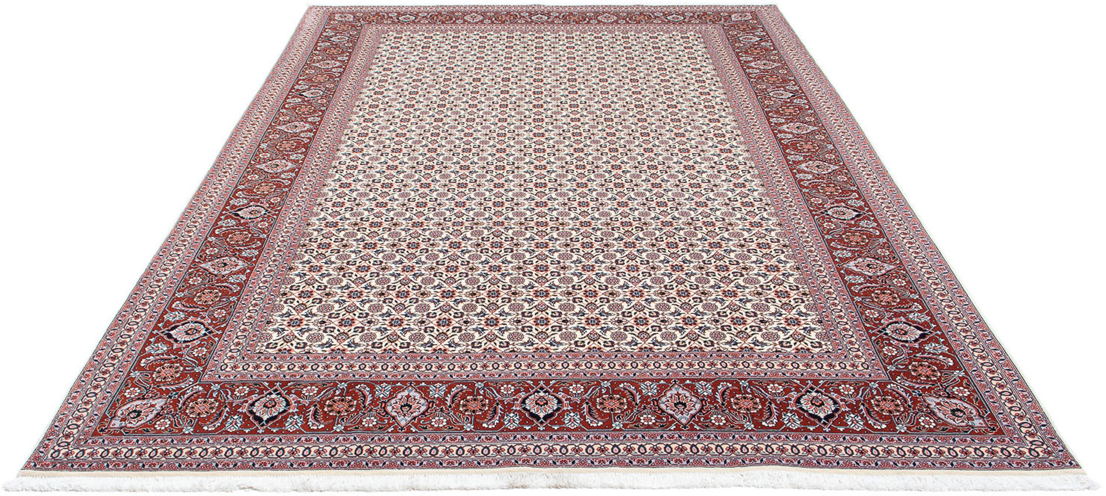 Orientteppich Perser - Täbriz - 308 x 205 cm - beige, morgenland, rechteckig, Höhe: 10 mm, Wohnzimmer, Handgeknüpft, Einzelstück mit Zertifikat