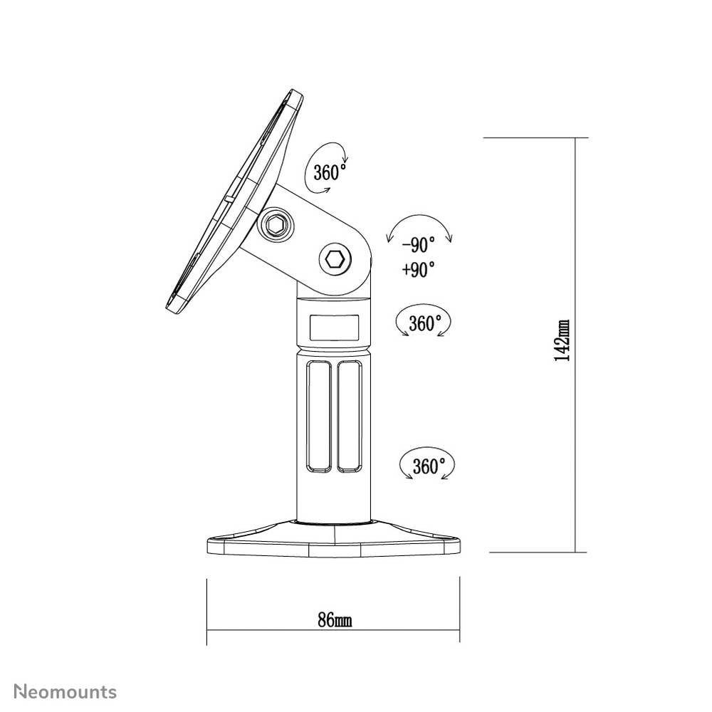Neomounts by Newstar Lautsprecher-Deckenhalterung Lautsprecher-Halterung SPEAKER-W100BLACK