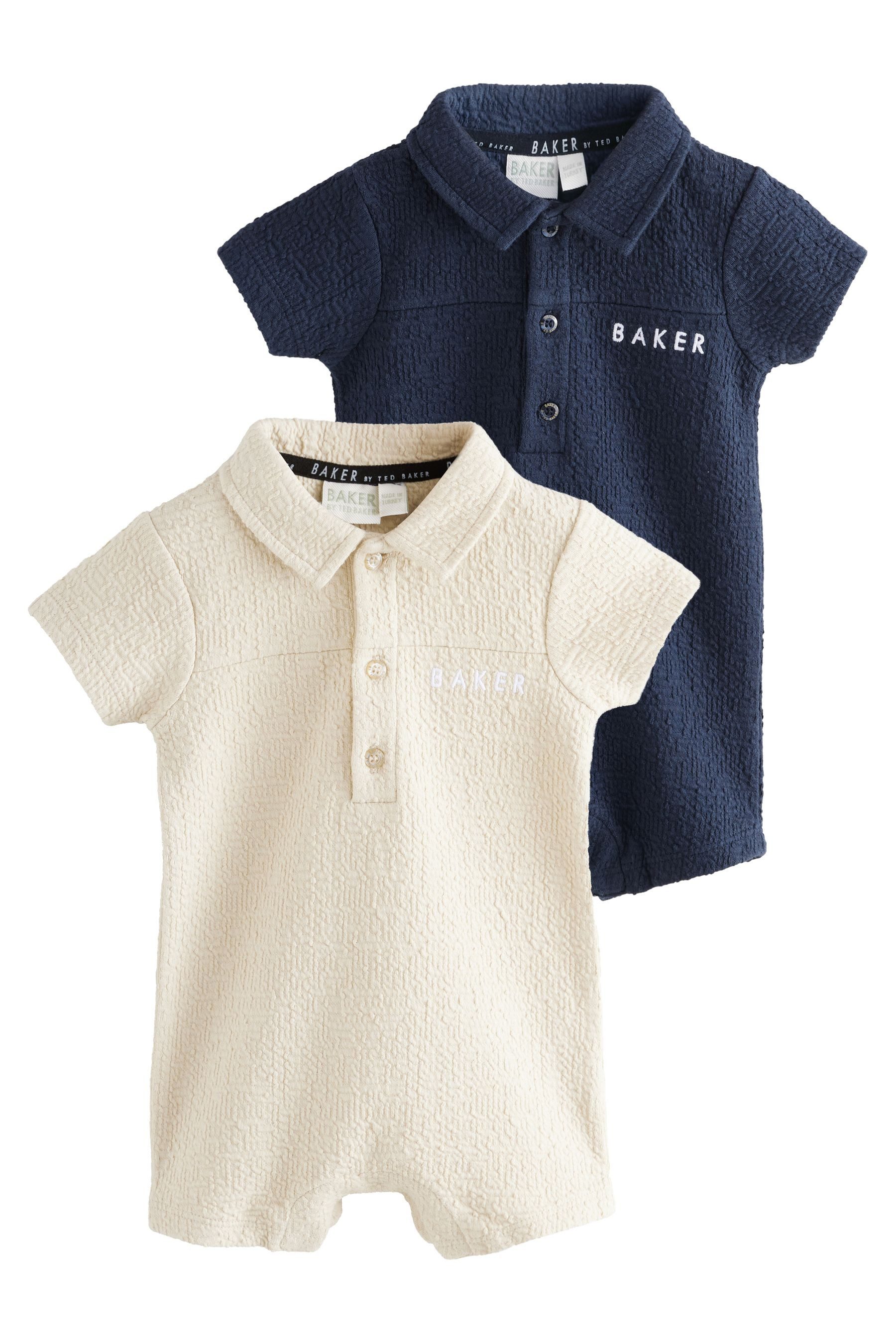 Strampler 2 x Baker by Ted Baker strukturierte Strampler