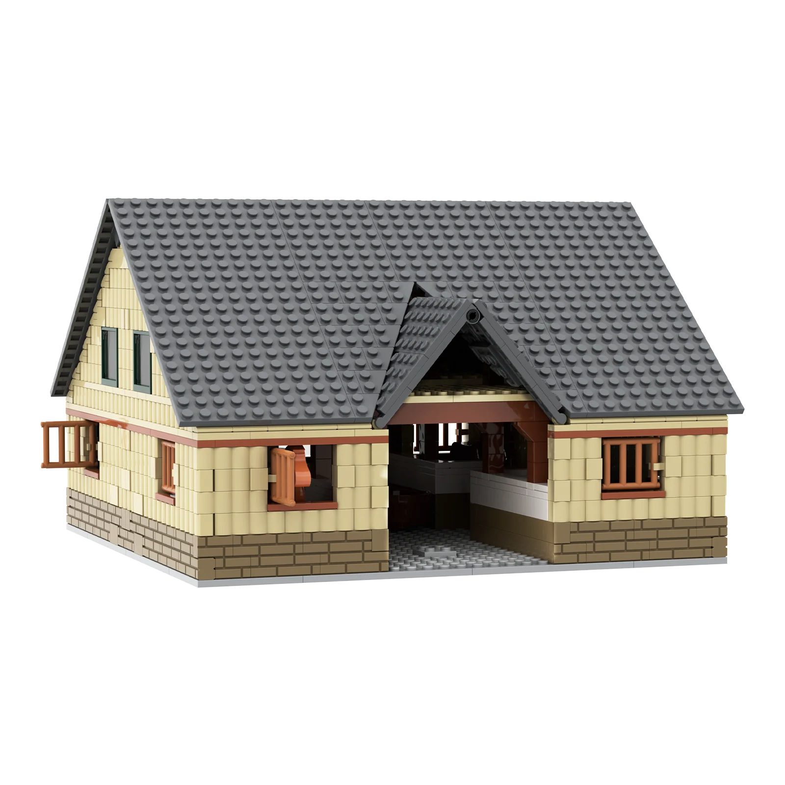 Brixies Bausteinsatz Brixies Plus Scheune mehrfarbig Konstruktionsspielsteine, kompatible Klemmbausteine