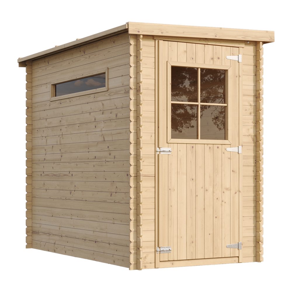 Finn Art Blockhaus Gerätehaus Holz Gartenhaus, BxT: 130x235 cm