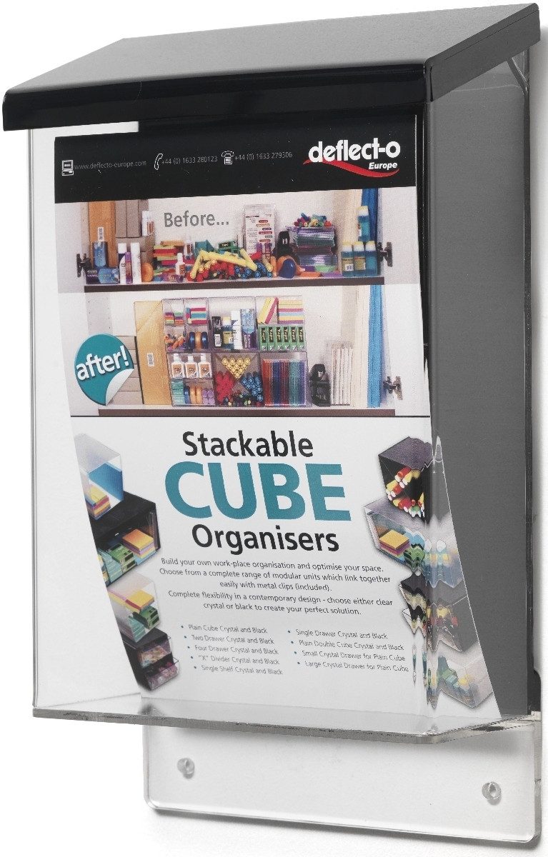 Deflecto Stehsammler Prospektbox für den Außenbereich A5 Kunstoff UV-beständig