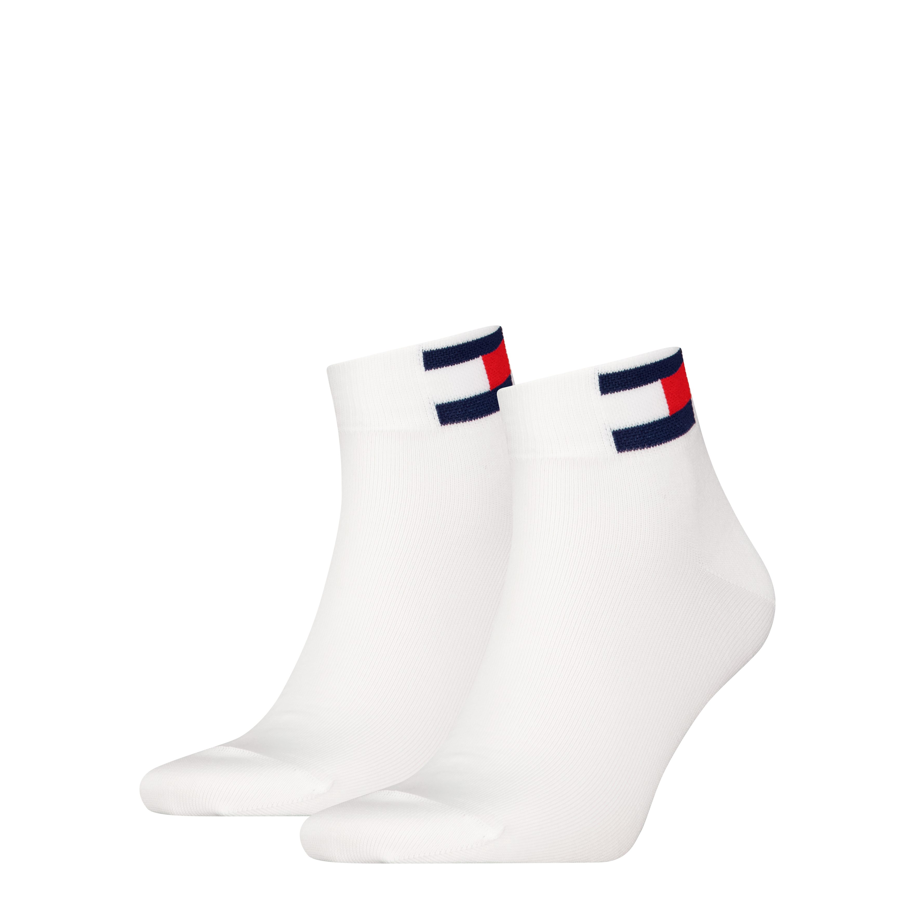 Tommy Hilfiger Короткие носки TH UNI TJ QUARTER 2P FLAG (2 Paar) Verstärkte Ferse und Spitze für zusätzliche Strapazierfähigkeit