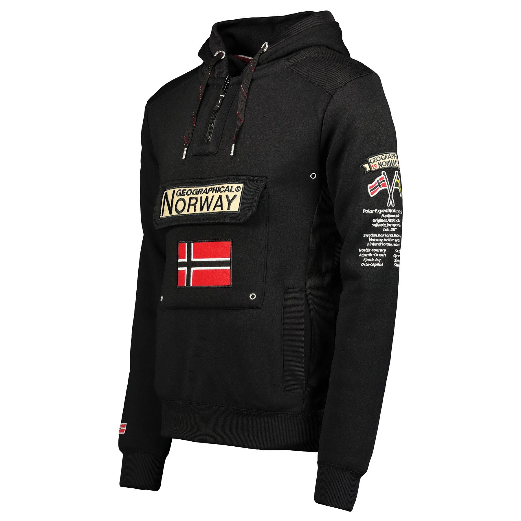 Geographical Norway Kapuzenpullover Gymclass by leyoley mit großer Bauchtasche und warmer Kapuze