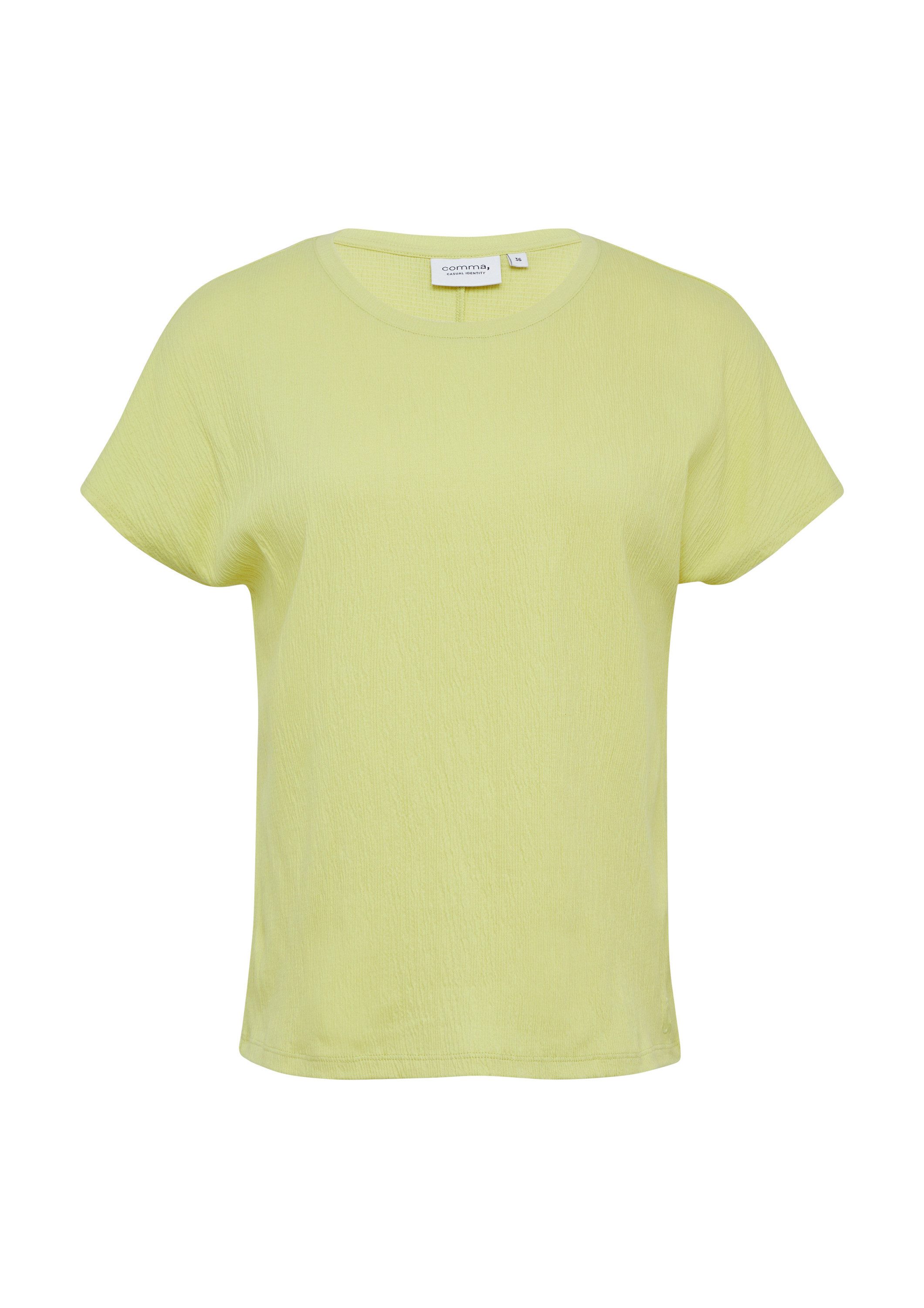 comma Kurzarmshirt T-Shirt T-Shirt aus Strukturjersey günstig online kaufen