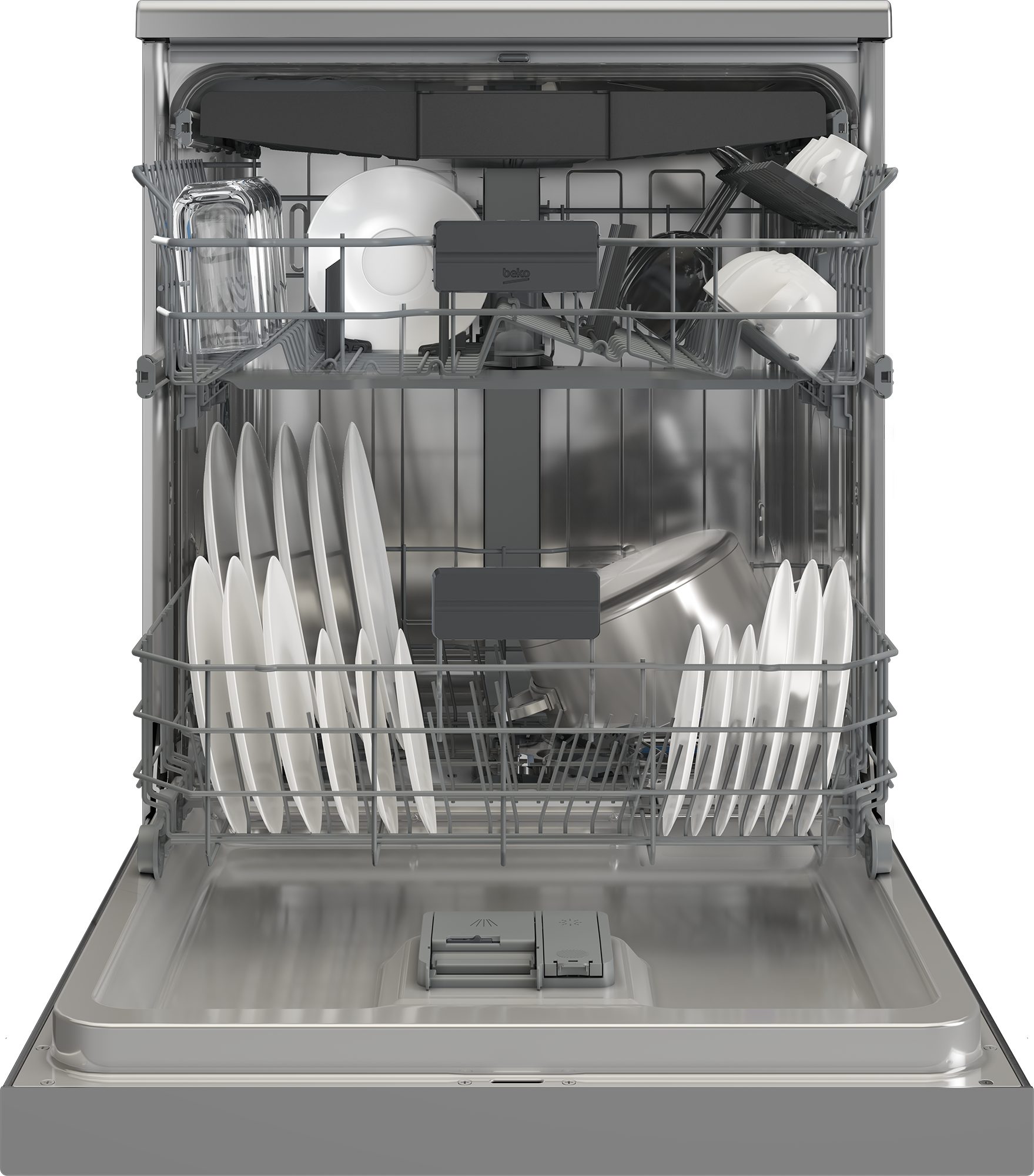 BEKO Standgeschirrspüler BDFN16R46XW, 9,5 l, 15 Maßgedecke, Quick&Shine – schnelle Reinigung mit optimaler Trocknung