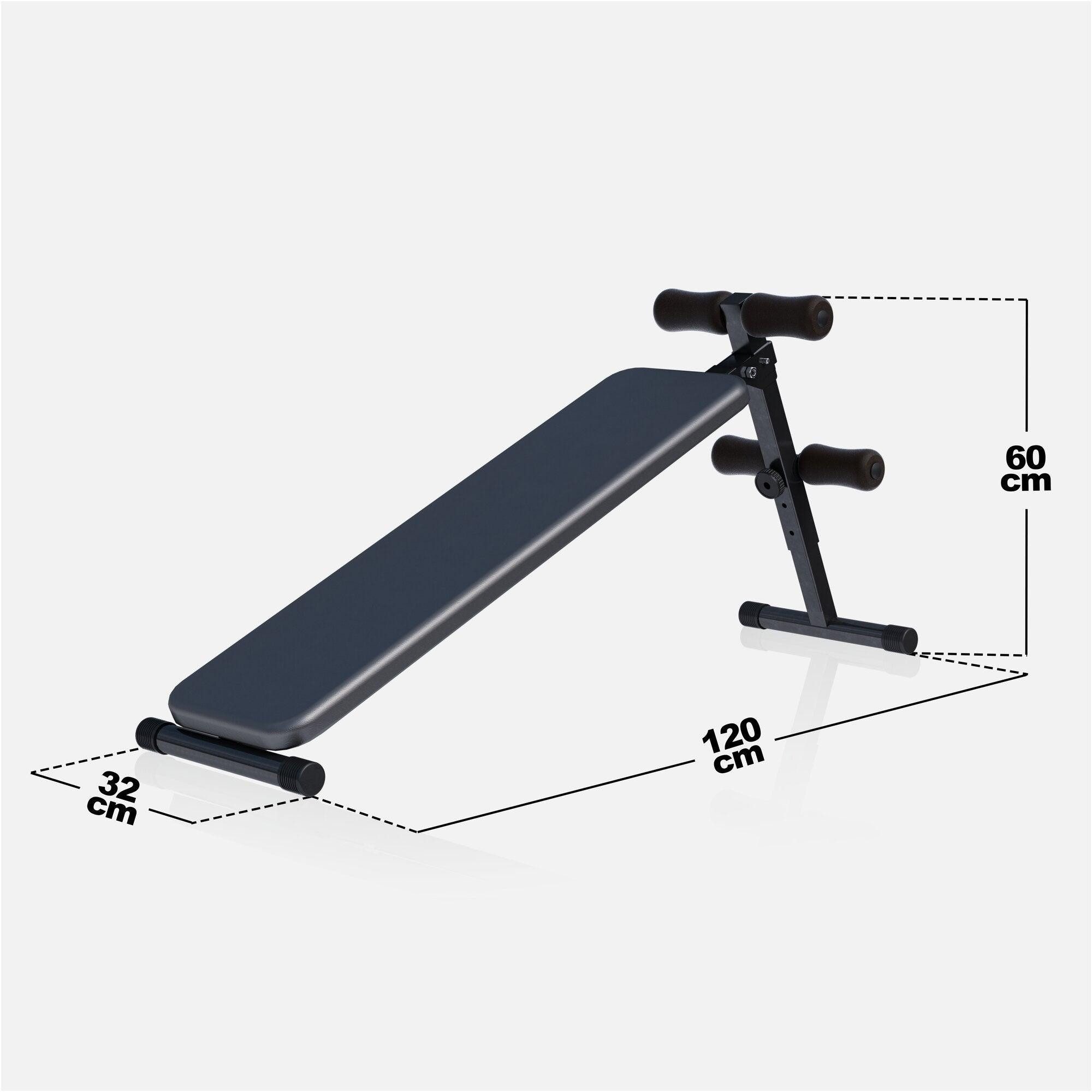 GORILLA SPORTS Bauchmuskelmaschine Sit Up Bank Schwarz