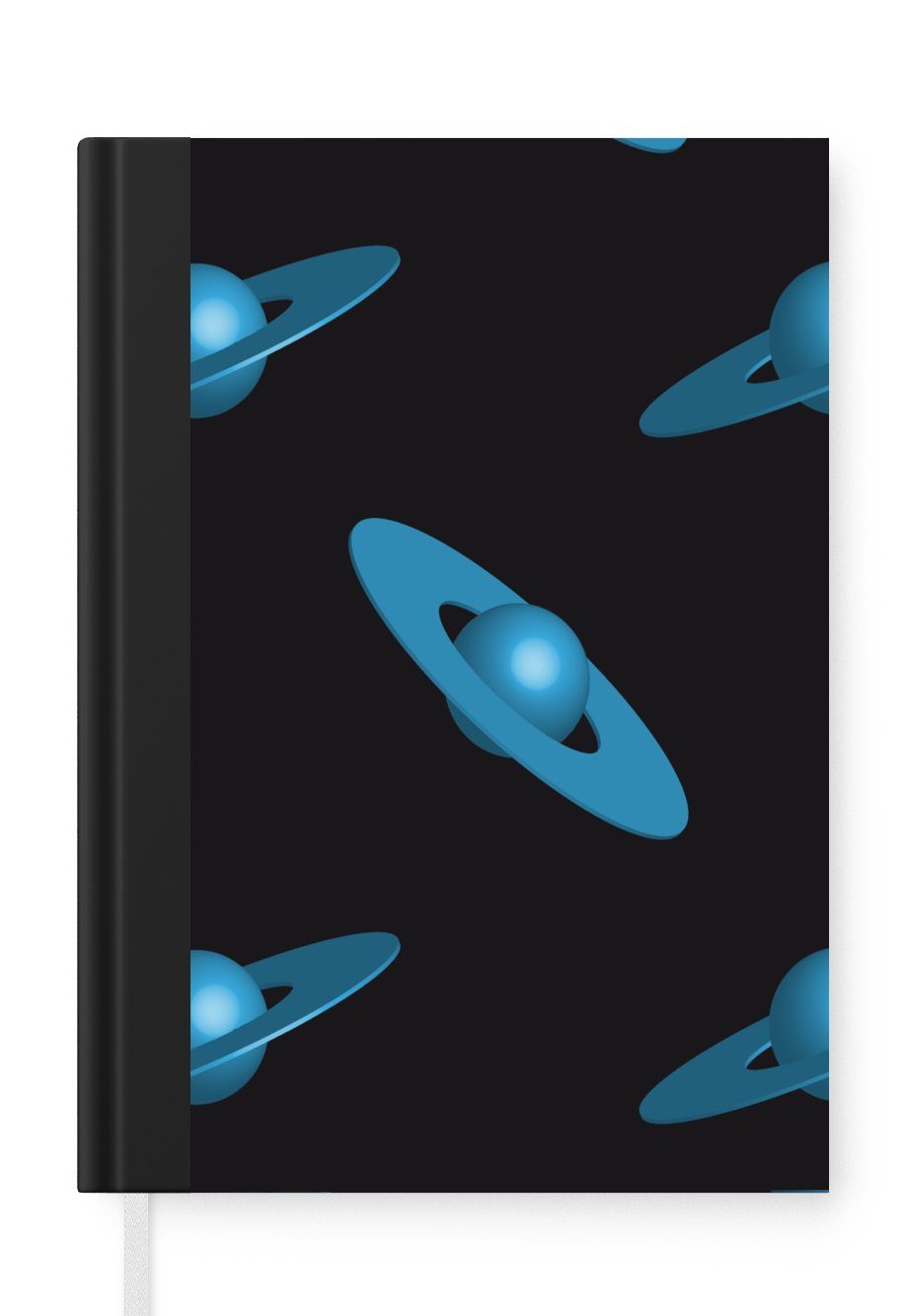MuchoWow Notizbuch Planeten - Blau - Kinder - Design, Journal, Merkzettel, Tagebuch, Notizheft, A5, 98 Seiten, Haushaltsbuch