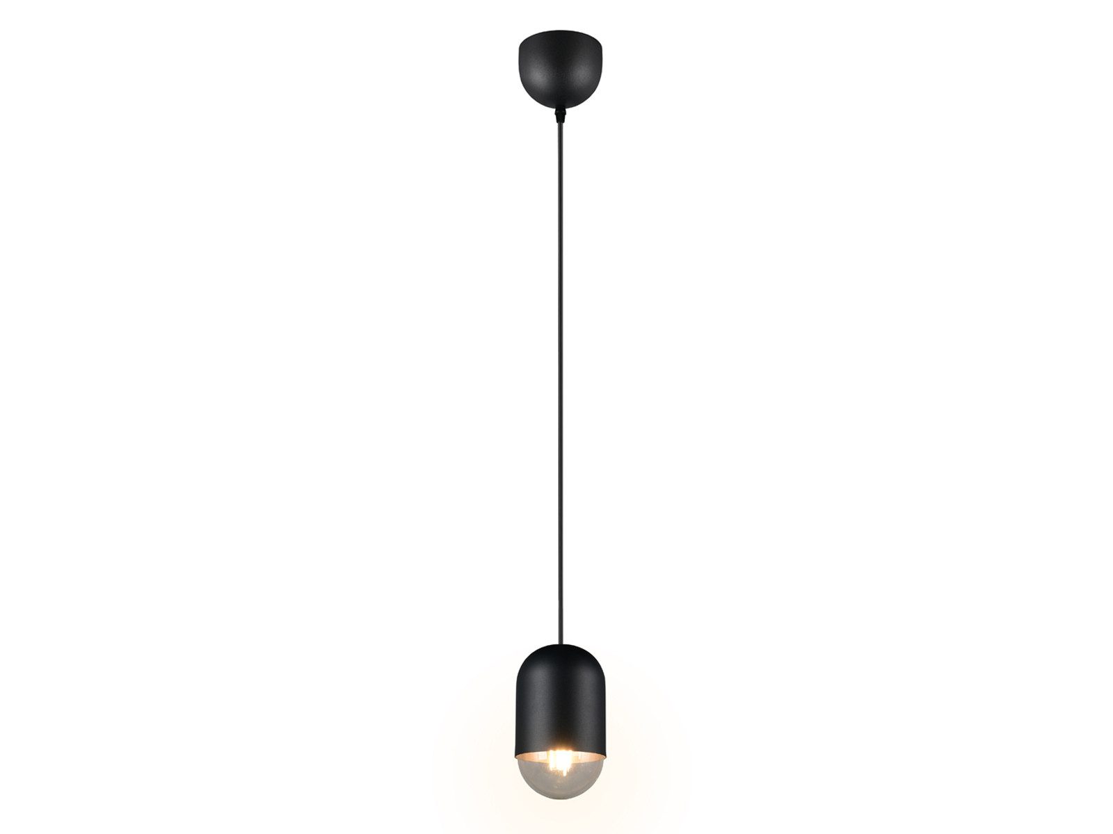 Reality Leuchten LED Pendelleuchte, Dimmfunktion, LED wechselbar, warmweiß, minimalistisch klein-e einflammig hängend neben Bett & Esstisch Ø 10cm