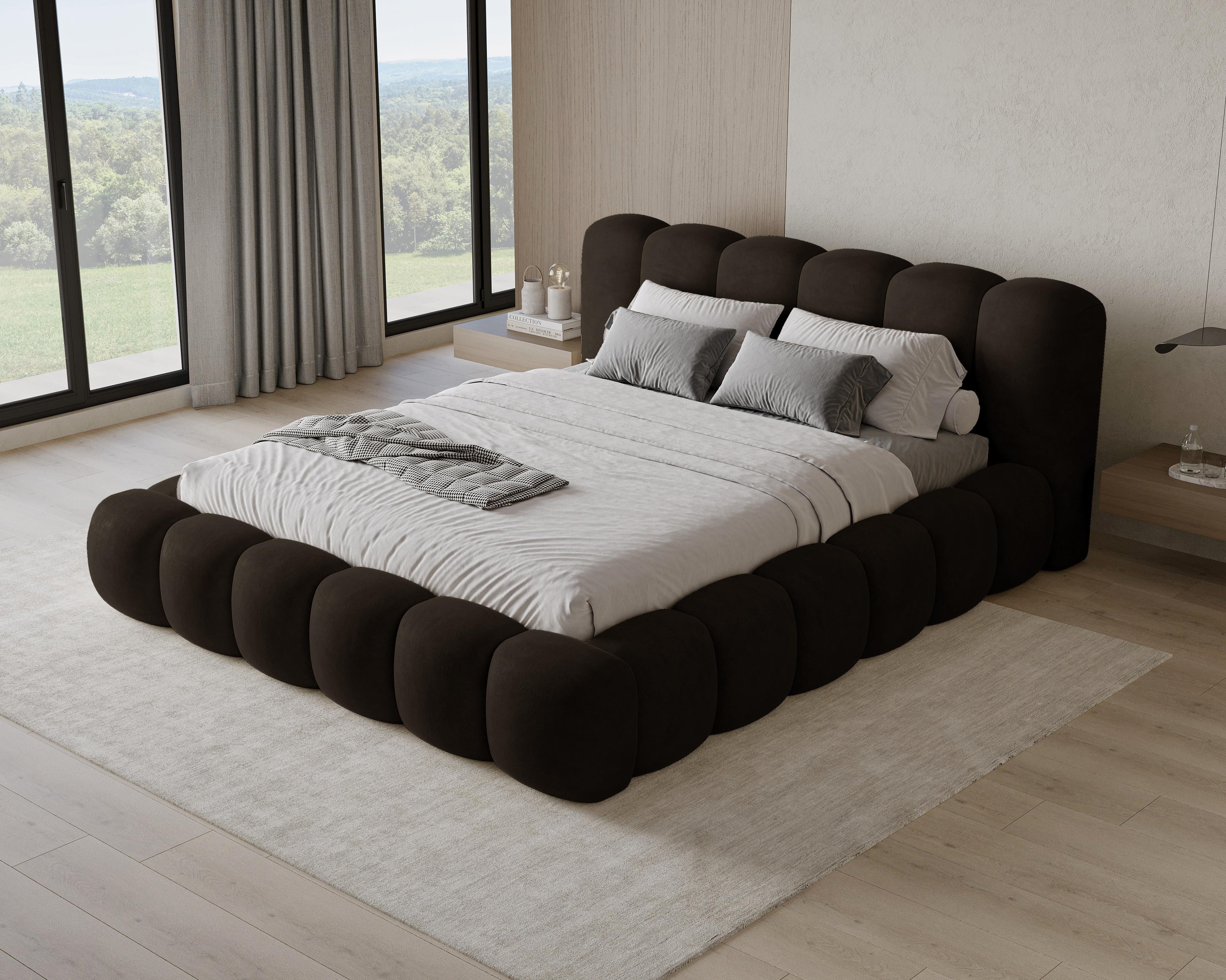 Chilly Möbel Polsterbett Samt Stoff mit Stauraum und Hubfunktion Metallrahmen (Boxbett ohne Matratze in vielen Farben, 140x200 160x200 180x200 200x200cm), gepol – Bild 3 von 5