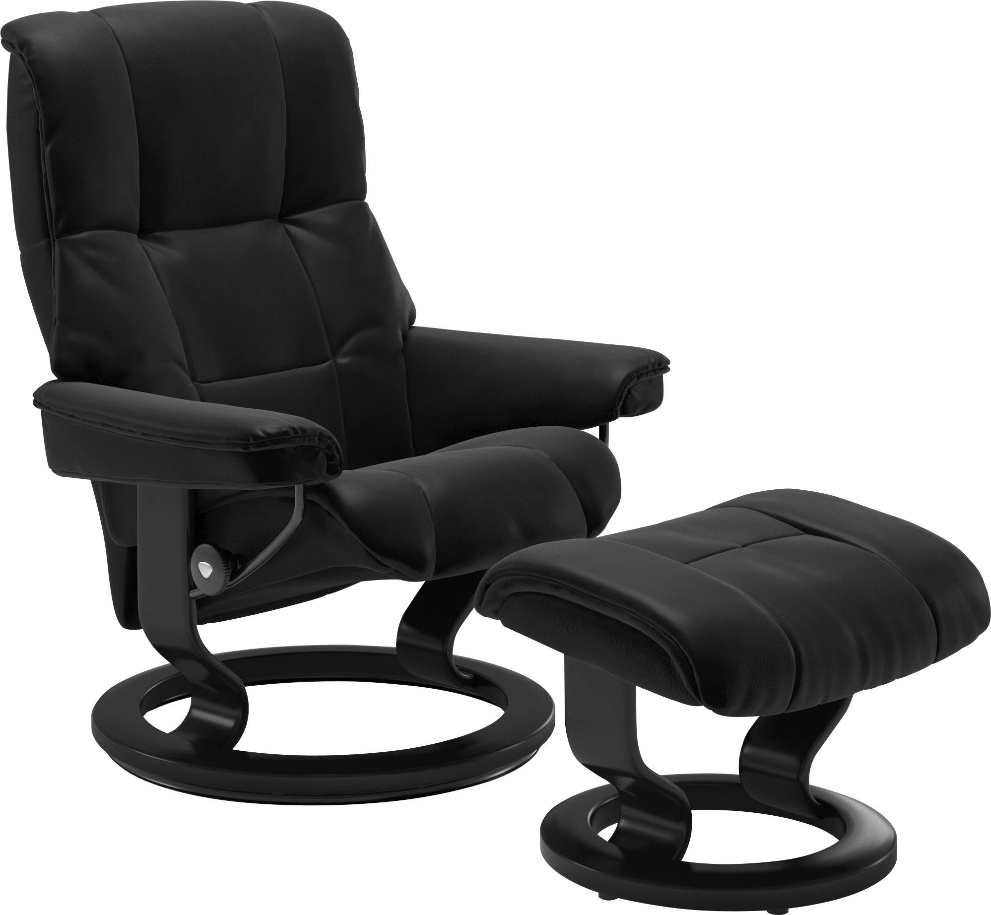 Stressless® Relaxsessel Mayfair (Set, Relaxsessel mit Hocker), mit Hocker, mit Classic Base, Größe S, M & L, Gestell Schwarz