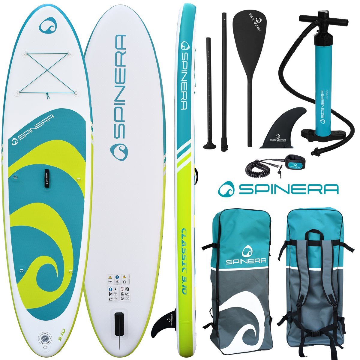 Spinera SUP-Board SPINERA SUP CLASSIC 9.10 PACK 2 iSUP aufblasbar Surfboard, Stand Up