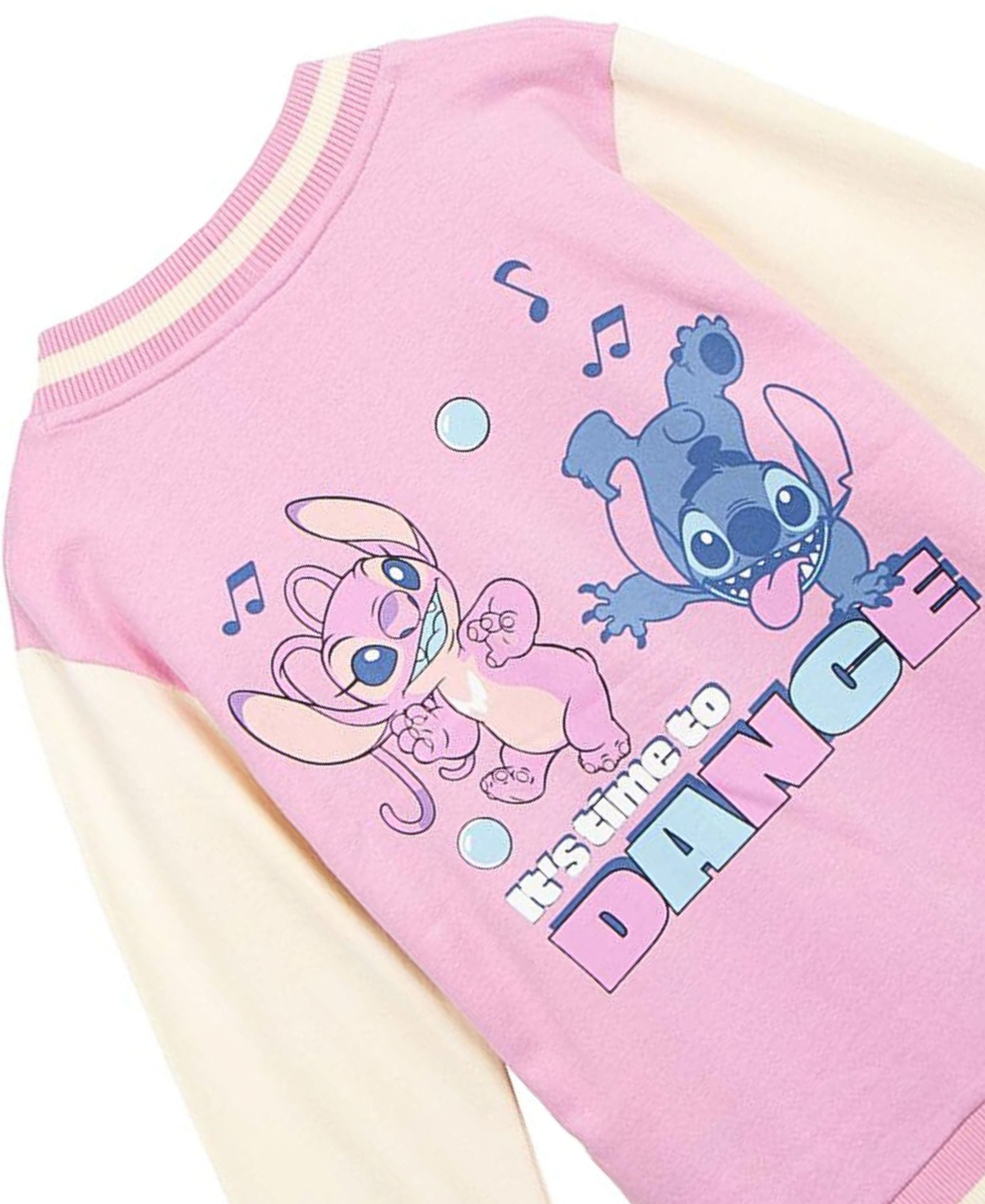 Cerdá Sweatjacke Disney Angel & Stitch Mädchen Collegejacke Größe 116-158 cm