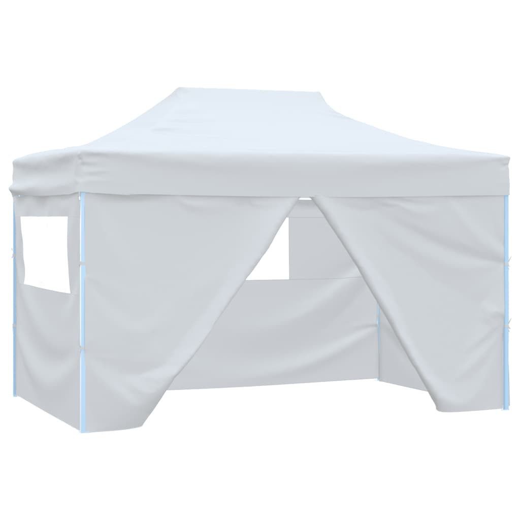 Thumbnail - vidaXL Partyzelt, Pavillon Faltbar mit 4 Seitenteilen 3x4,5 m Weiß