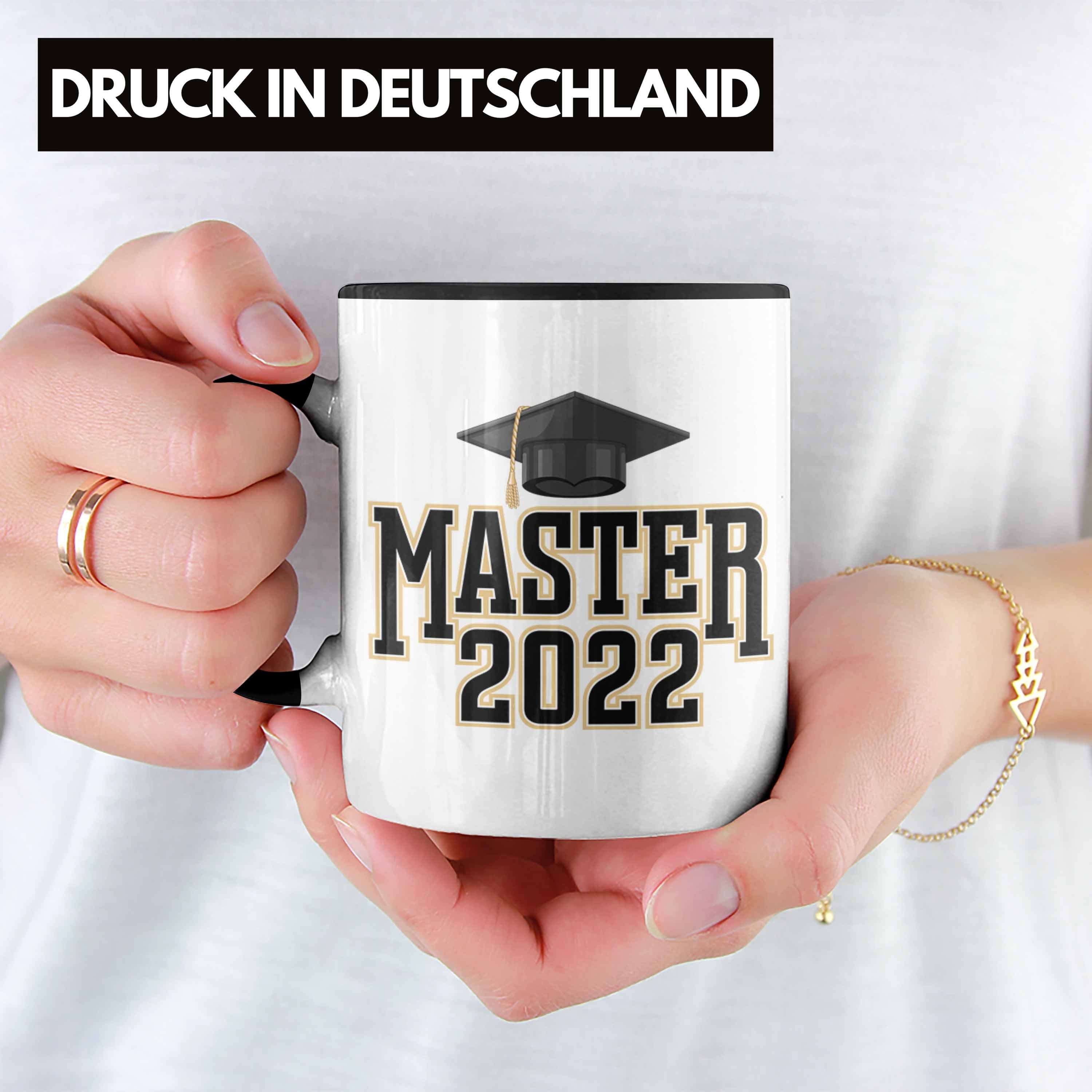 Trendation 2022 Tasse Geschenk Graduation - Prüfung Trendation Bestanden Schwarz Master Abschluss Tasse Studium