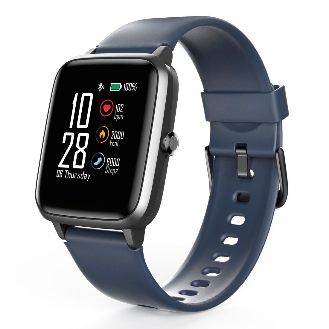 [Super Augapfelrahmen] Hama Fitnesstracker Smartwatch Schritte Messung Smartwatch wasserdicht, (3,3 von cm/1,3 Musiksteuerung Herzfrequenz, Zoll), & Kalorienverbrauch, Schlaf,Tempo,Trainingszeit mit