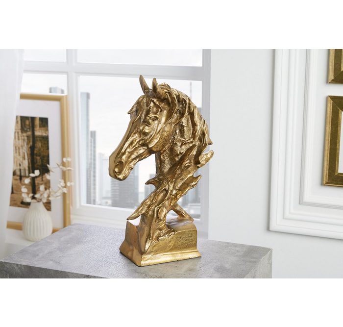 riess-ambiente Tierfigur CABALLO 38cm messing Wohnzimmer · Metall · handmade · Pferd · Deko · Skulptur · Design