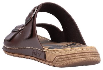 Rieker Pantolette, Sommerschuh, Schlappen, Poolslides, mit verstellbaren Schnallen