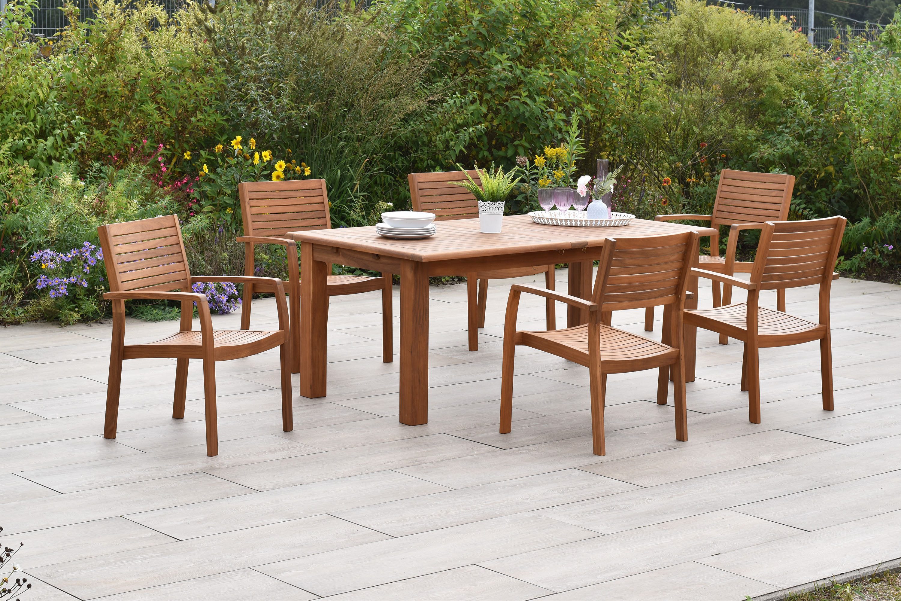 MERXX Garten-Essgruppe »Batavia«, (Set, 7-tlg., Tisch günstig online kaufen