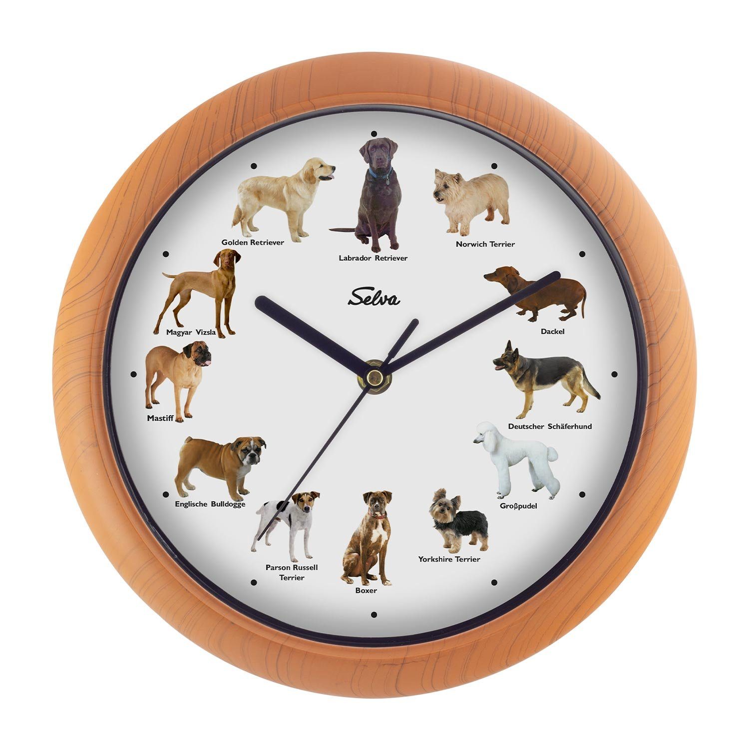 Selva Technik Wanduhr SELVA Hunde-Uhr - günstig online kaufen