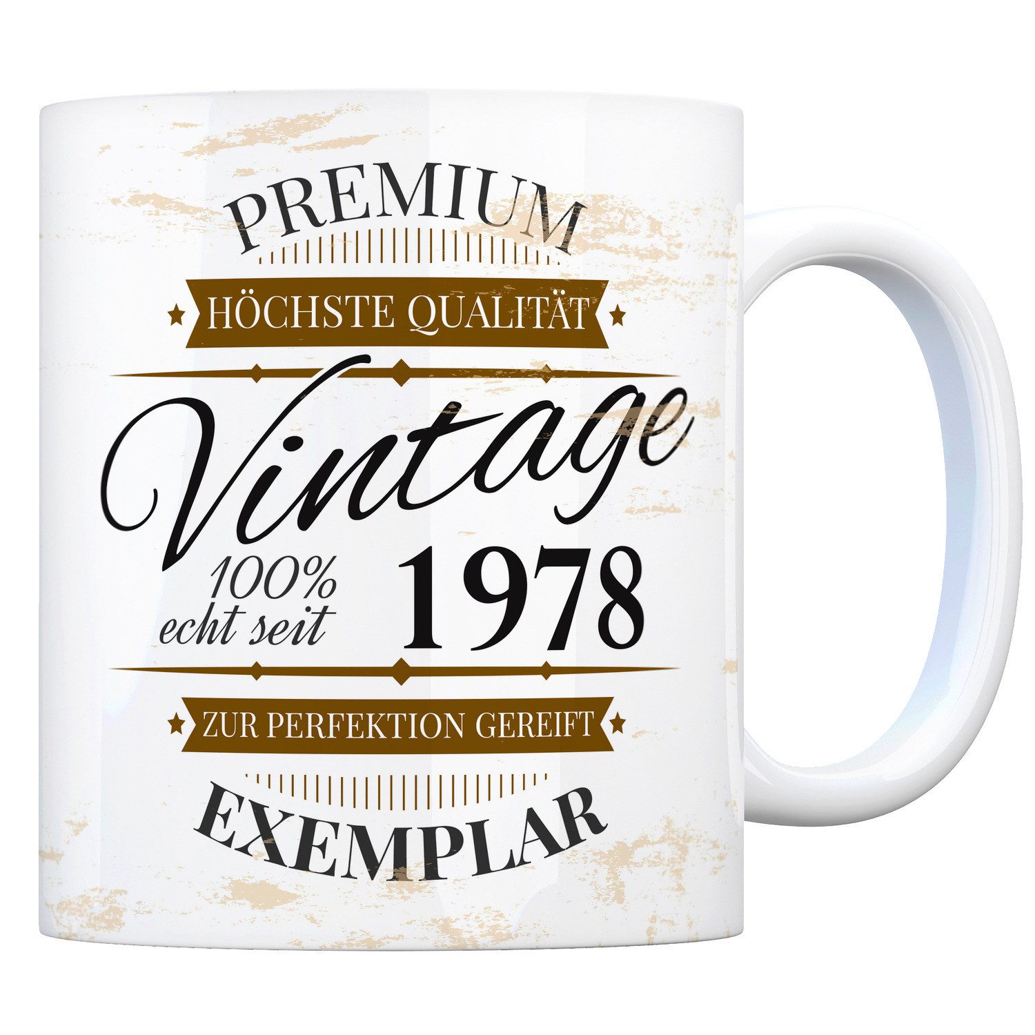 Tasse Vintage Tasse 100% echt seit 1978 Kaffeebecher [ber_jahrgeb].