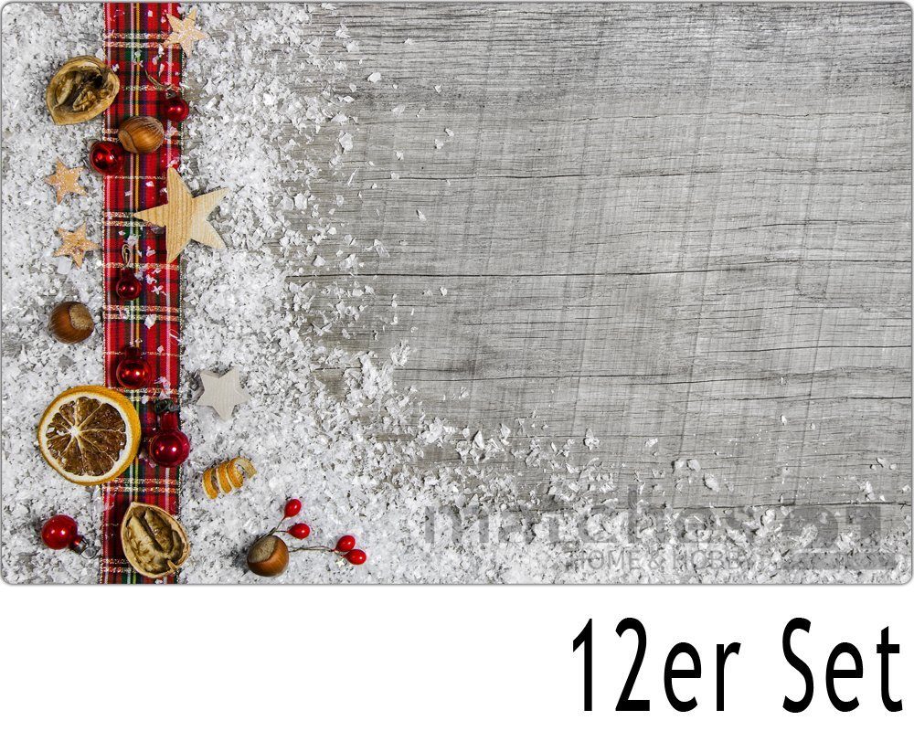 Platzset, »Platzset Weihnachtsdeko 12 Stk. 43,5 cm«, matches21 HOME