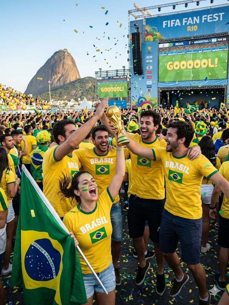 coole-fun-t-shirts Print-Shirt Brasilien T-Shirt Herren Ringer-Shirt Gelb-Grün Fan-Shirt Fussball Brasilien Fan T-Shirt Gelb Grün