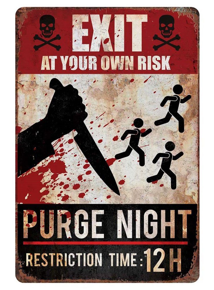 Metamorph Dekoobjekt 'Purge Night' Dekoschild