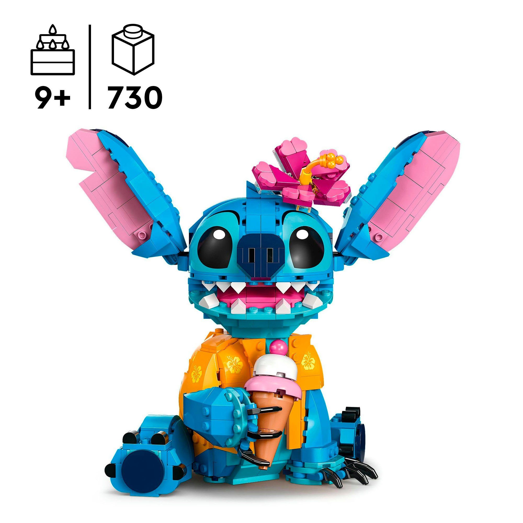 LEGO® Stitch (43249), LEGO® Disney Classic Konstruktionsspielsteine, (730 St), Made in Europe