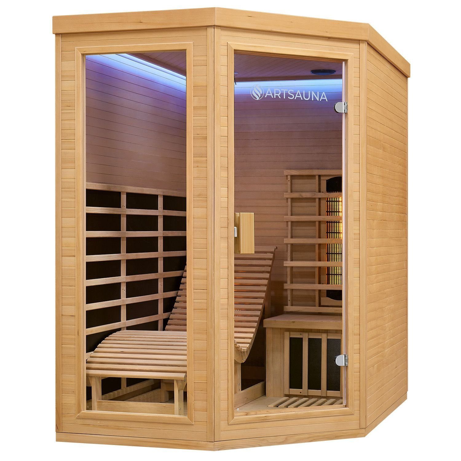 Artsauna Infrarotkabine Kolding Triplex-Heizsystem, für 2 günstig online kaufen