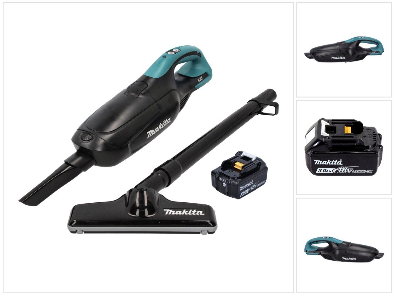 Makita Akku-Handstaubsauger DCL 182 F1 B Akku Staubsauger 18 V Schwarz + 1x Akku 3,0 Ah