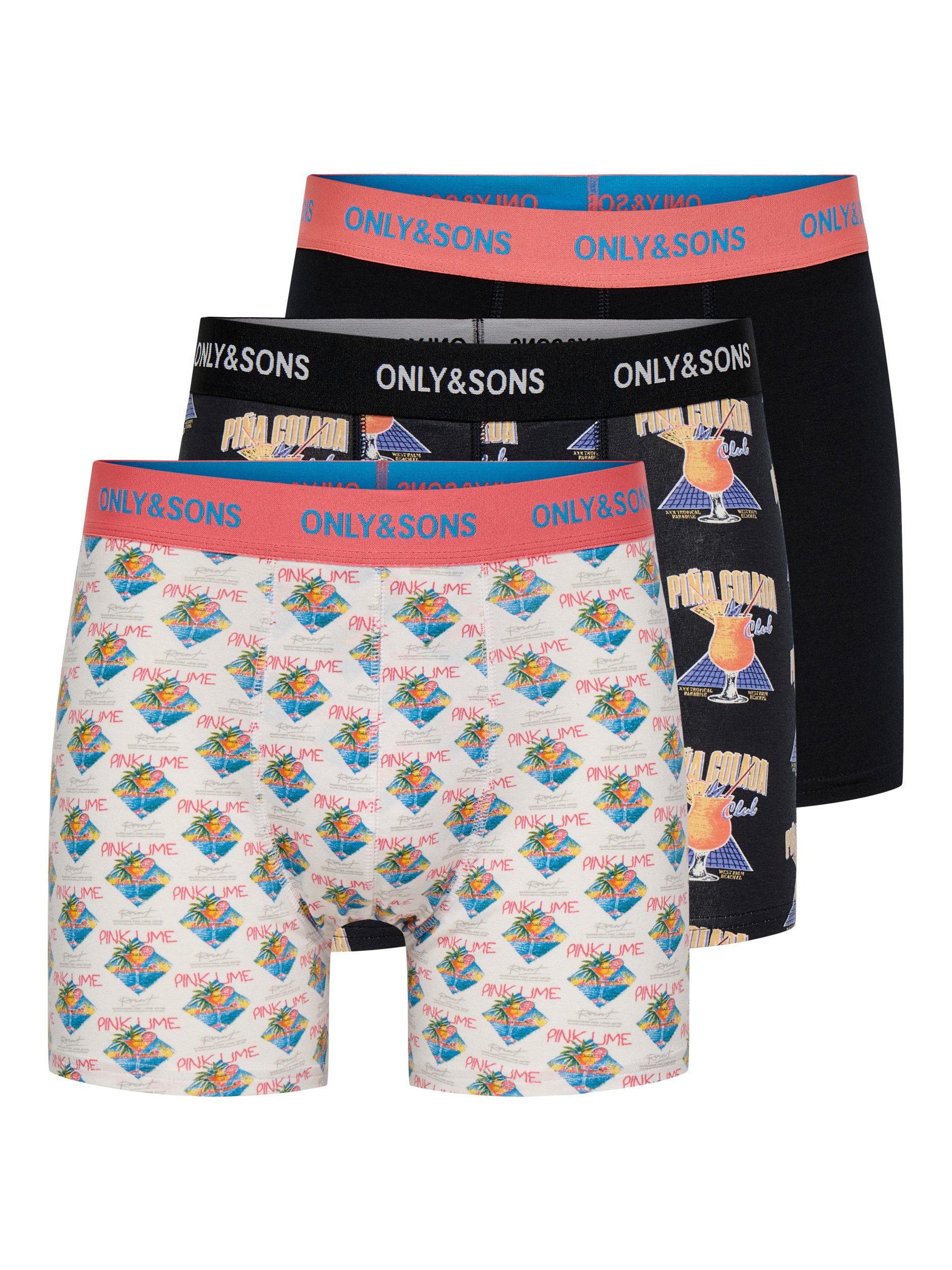 Trunk ONSFITZ AOP WB BOLD BOXER 3PACK NOOS