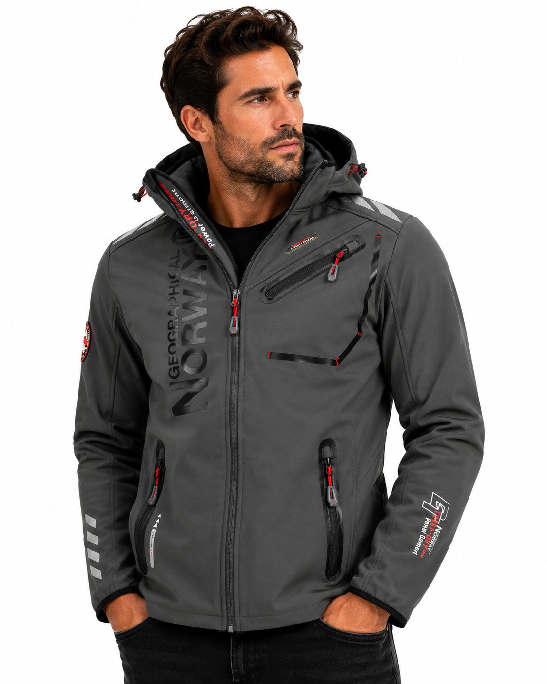 Geographical Norway Softshelljacke Herren Herbst Winter Jacke Softshell Jacke Outdoor Regen Übergangs