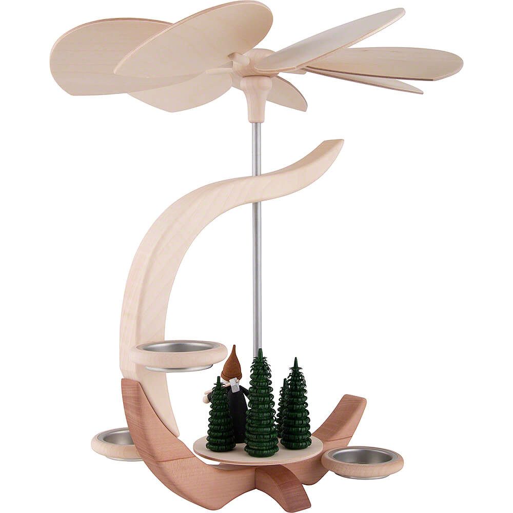 Seiffener Volkskunst Weihnachtspyramide 1-stöckige Pyramide C-Form Bergwichtel (30cm) von Seiffener Volkskunst