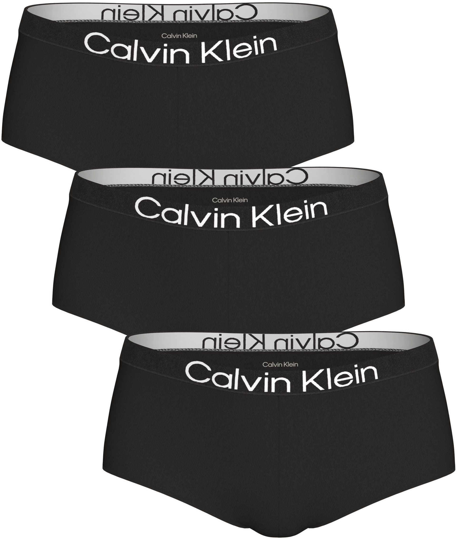 Calvin Klein Underwear High-Waist-Panty BOYSHORT 3PK (Packung, 3er-Pack) Körpernahe Passform mit elastischem Bund