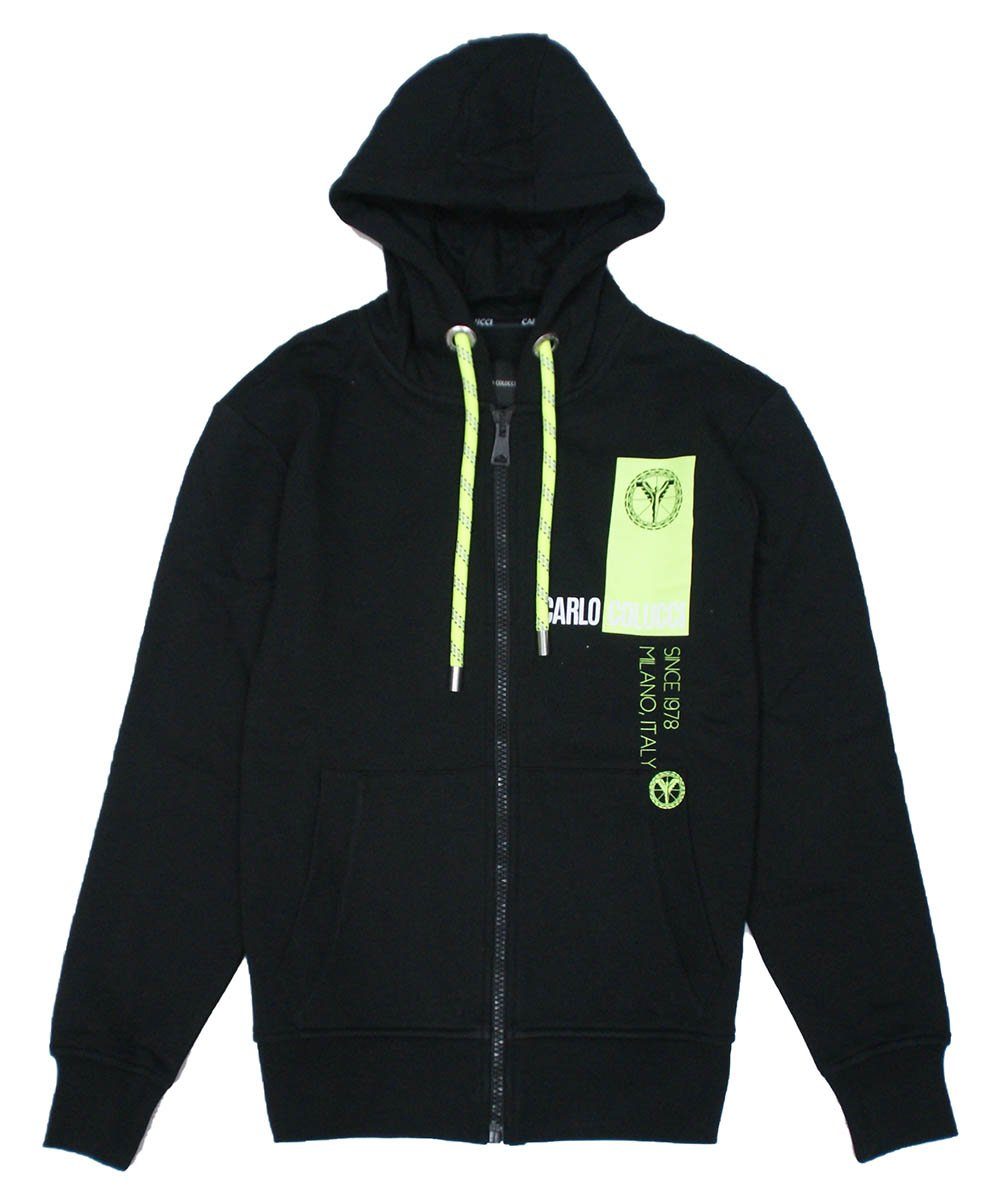 CARLO COLUCCI Sweatjacke Neon Print (1-tlg)